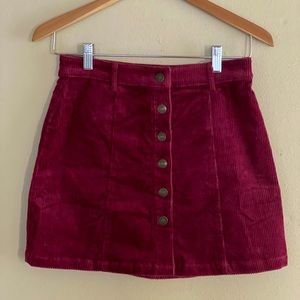 Button Front Skirt